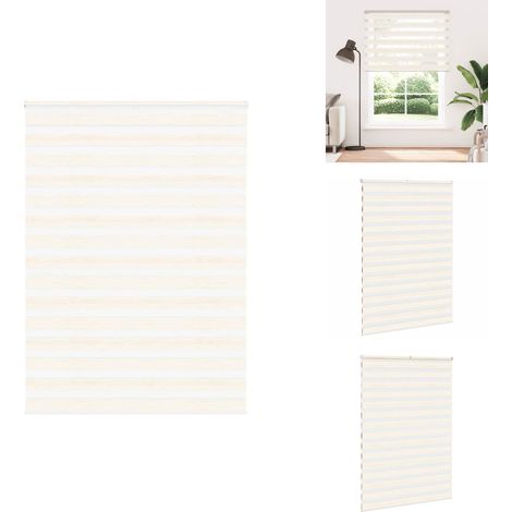 Store zèbre beige marbré largeur du tissu 150,9 cm polyester - Store Zébré - Stores Zébrés - Store À Enrouleur Zébré - Double Store À Enrouleur (1/5)