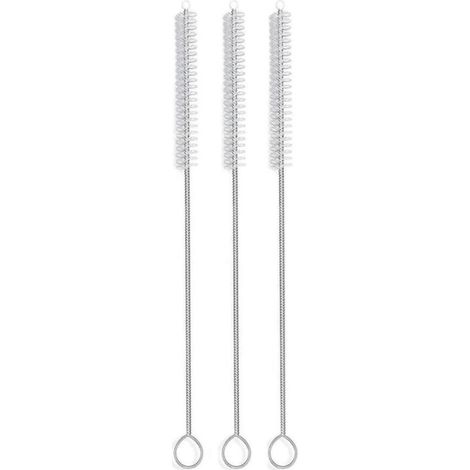 Lot de 3 brosses à Paille 23 cm Brosse de Nettoyage pour Paille Brosse pour Tuyau de Lait pour Machine à café Automatique Tubes à essai (1/5)