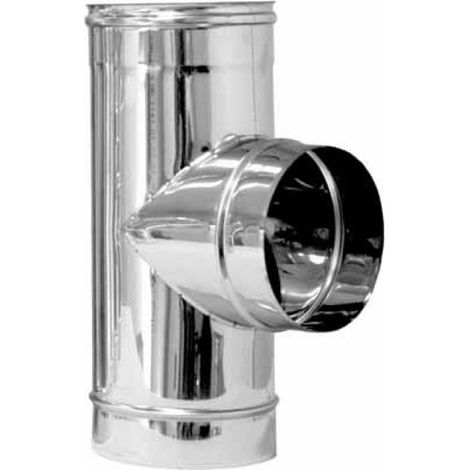 TEE ACCIAIO RIDOTTA 90° PER CANNE FUMARIE Diam. 200 x 80