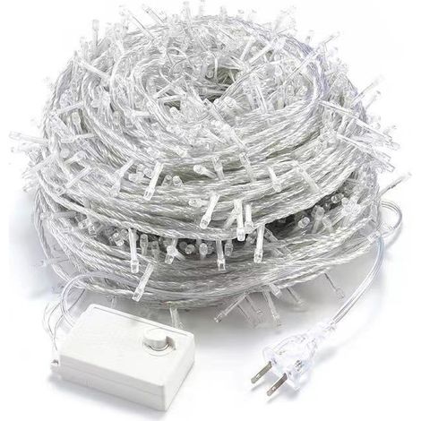 Guirlande Lumineuse LED - 240 Ampoules - 26,8 M - Fil Clair - Blanc Chaud - Étanche IP44 - 13 Modes - Minuterie Mémoire - Connectable Jusqu'à 5 Séries - Intérieur Extérieur (1/5)