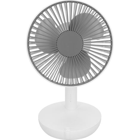 Oszillierender Tischventilator, wiederaufladbar, leise, praktischer USB-Ladeventilator für Zuhause und Schule, Weiß (1/5)