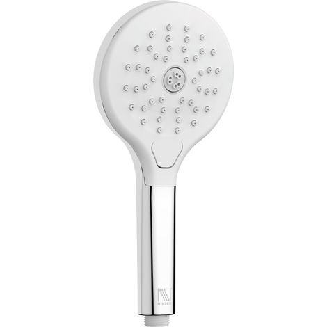 Nikles Handbrause Avanti Round 120 3-Strahl Swirl, chrom/weiss