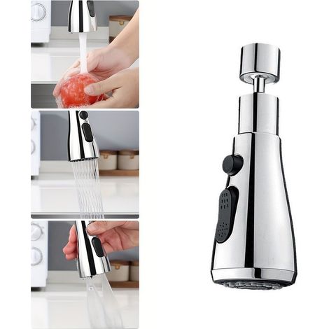 Accessoire de pulvérisation pour robinet, aérateur de robinet extensible à 360°, tête de robinet rotatif pour évier de cuisine, buse réglable (1/5)