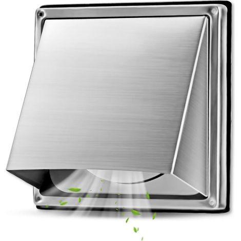 Grille de Ventilation 150mm en Acier Inoxydable avec Moustiquaire (1/5)