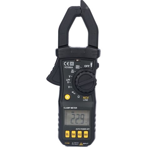 Pince ampèremétrique multifonction portable et compacte avec verrouillage de lecture de données, multimètre sans contact de haute précision (KD588A) (1/5)