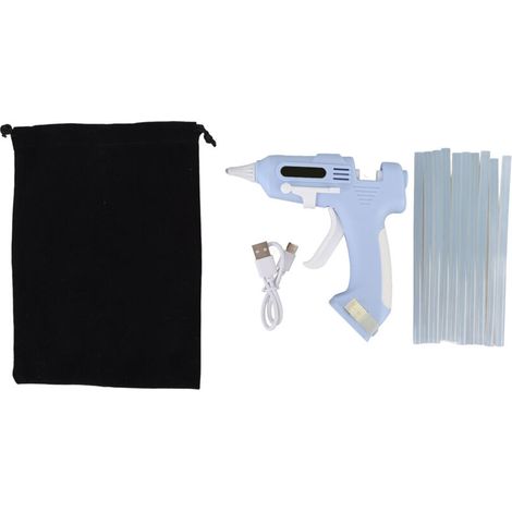 Jeffergarden Electric Hot Melt Set with 10 7mm High Tack Sticks, Cordless Melting Tool for Home and Crafts, Blue (1/5)