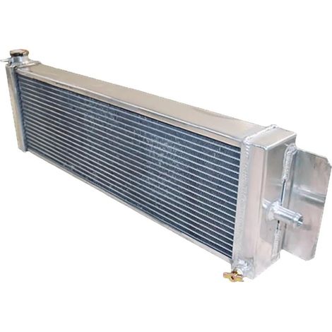 Échangeur de chaleur à plaques, Radiateur D'échangeur De Chaleur En Aluminium, Refroidisseur Intermédiaire Air-eau 24 "x 8" X 2.5 ", Universel Pour le chauffage au sol, le chauffage de l'eau, la fonte (1/3)