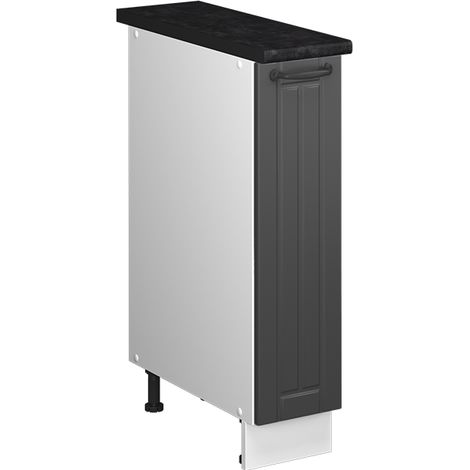 Armadio cucina dispensa alto Fame-Line, Grigio scuro/Bianco, 20 cm, PL Antracite, Vicco (1/5)