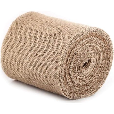 Chemin de table, toile de jute toile de jute 10M tissé toile de jute rustique jute toile de jute ruban chemin de Table décor de mariage(15cm) (1/5)