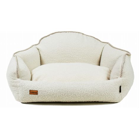 Sofá Charlotte color crema bouclé, tamaño M - 80 cm x 70 cm (1/5)