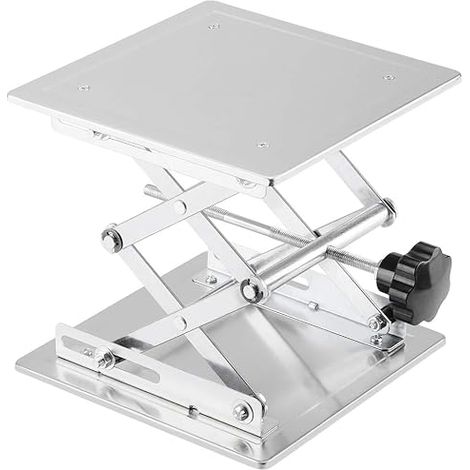 Laboratory Lift Table, Stainless Steel Scissor Platform, 200 x 200 mm, Height Adjustable from 85 to 280 mm, Maximum Load 15 kg (1/5)