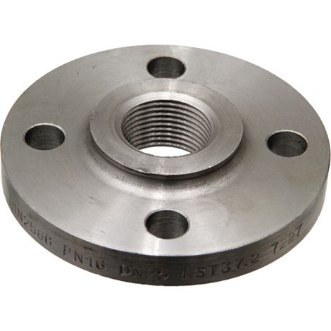 Brida roscada DN 50, 2", 165x125x60,3 mm, 4 orificios, para camión cisterna de acero (1/2)