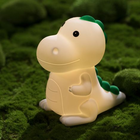 Baby-Dinosaurier-Nachtlicht, 7 Farben wechselnd, USB wiederaufladbares LED-Nachtlicht, Silikon-Nachttischlampe, Geburtstagsgeschenk für Kinder (Dinosaurier). (1/5)