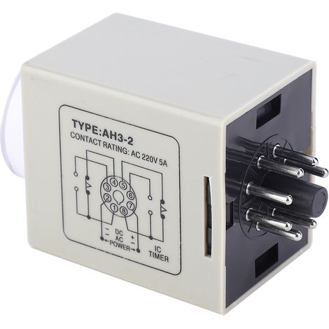 Minuterie AH3-2 Mini avec relais temporisé, 220 V CA, pour systèmes de contrôle automatique, 10 secondes (1/5)