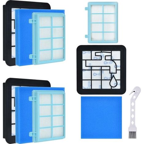 Tre cartucce filtro modello FC9331/09, adatte agli aspirapolvere con sacco Philips FC8010/02, FC9332/09, FC9329, FC9555, FC9333 e FC9330.