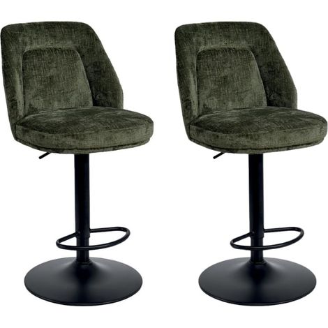 Lot de 2 chaises de bar réglable en hauteur vert Casita ZOUNG (1/2)