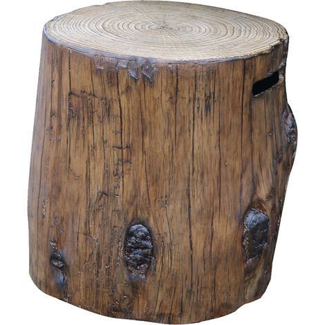 Elementi Abdeckung für Gasflaschen in Baumstamm-Optik, braun, 50 x 50 x 52 cm (L x B x H) (1/3)