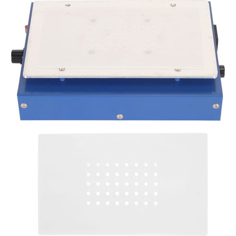 Plaque chauffante à souder 450 W en alliage d'aluminium avec LED et micro-ordinateur, station de soudage électrique à préchauffage, idéale pour les réparations, le bricolage et les laboratoires (prise (1/5)
