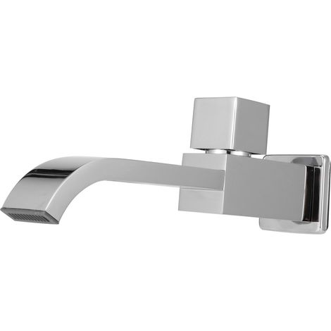 Robinet mural G1/2 à cascade d'eau froide pour lavabo, accessoire de salle de bain (couleur chromée) (1/5)