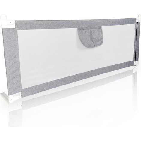 Randaco Grila da letto 180x80 cm Protezione da letto Grilla per bambini Grilla per bambini per bambini Grille di letti per bambini Rilegabile pieghevole regolabile per letti per bambini, letti per gen (1/5)