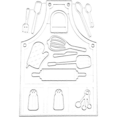 Stanzvorlagen zum Prägen von Küchenutensilien für selbstgemachte Scrapbooking-Alben