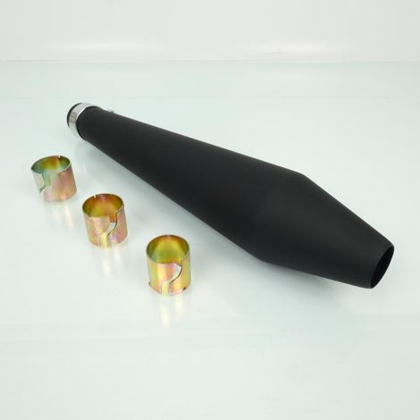 Silencieux d échappement Contre Cône noir mat longueur 484mm pour (1/4)