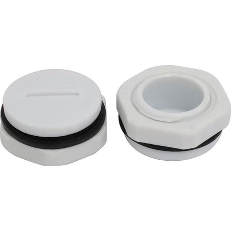 sourcing map Pg13,5 Nylon Filetage Mâle Presse-Étoupe Vis Fin Gris 10Pcs Vis Fin Cap Couverture (1/2)