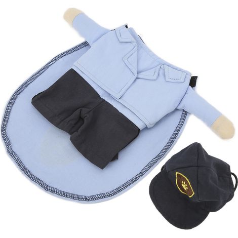 Déguisement de facteur pour animaux de compagnie - Combinaison amusante et douce avec casquette pour petits chiens et chats (1/5)