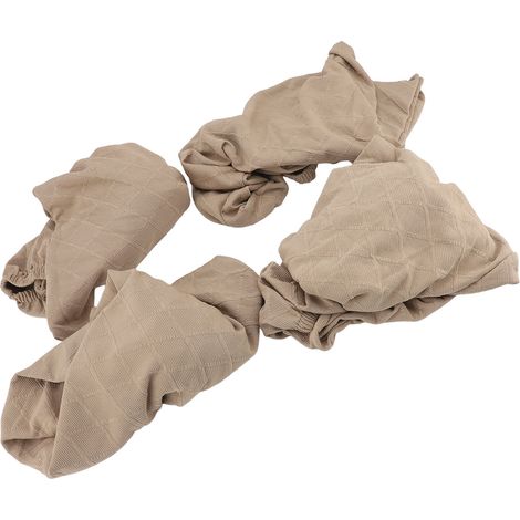 4 housses chaise polyester imperméables – Détachables lavables tabouret bar haut salle à manger comptoir sable (1/2)