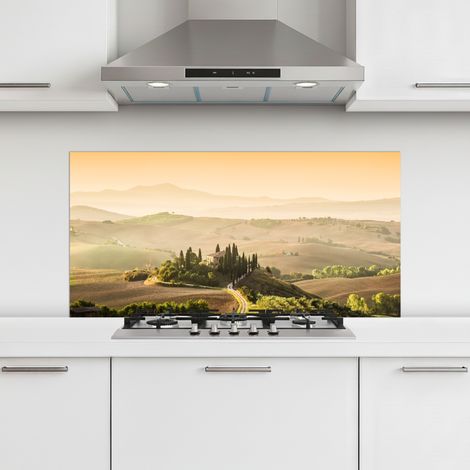 CRÉDENCE CUISINE Paysage - Toscane - Lumière du matin 100x50 cm