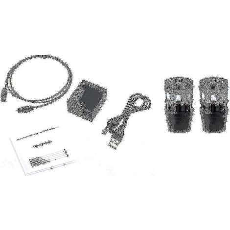 Adaptateur convertisseur audio numérique-analogique Toslink fibre optique/coaxial RCA L/R 3,5 mm avec 2 microphones N-813 (1/3)