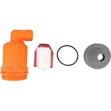 Soupape de purge d'air automatique orange, haute dureté, débit élevé, PP, soupape d'échappement, G1/2 supérieur, G1 inférieur, composé 6632B PP (1/5)