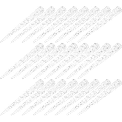 Abat-Jour Élégants en Plastique de Glaçon pour Ampoules 5mm, 50 Pièces, Résistant aux Intempéries, Installation Facile, pour Décoration Extérieure de Noël (1/5)