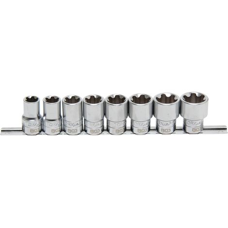BGS set di chiavi a bussola profilo T Plus (per Torx Plus) attacco quadro interno 12,5 mm (1/2") SW 18EP - 32EP 8 pz. - 8806 (1/2)
