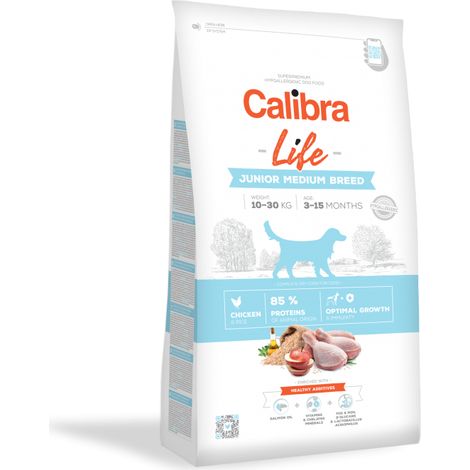 Calibra Dog Life Junior media razza pollo 2,5 kg