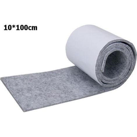 Rouleau de feutre adhésif 100 x 10 cm pour patins de protection de pieds de meubles, protection du sol et rembourrage de meubles (1/4)