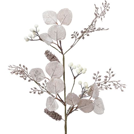 Ramo decorativo color bianco per decorazioni e composizioni di fiori h 60 cm