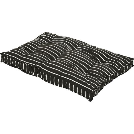 Coussin palette de jardin à rayures 120 x 80 cm