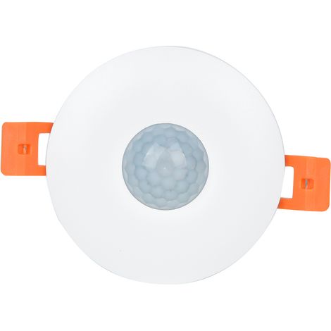 Détecteur de mouvement infrarouge intégré blanc réglable pour escaliers et garage MR HWQR8636 (1/5)