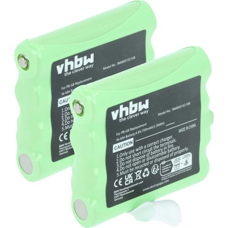 vhbw 2x Akku kompatibel mit Alan 5006, 443, 441 Funkgerät, Walkie Talkie (700 mAh, 7,4 V, NiMH) (1/4)