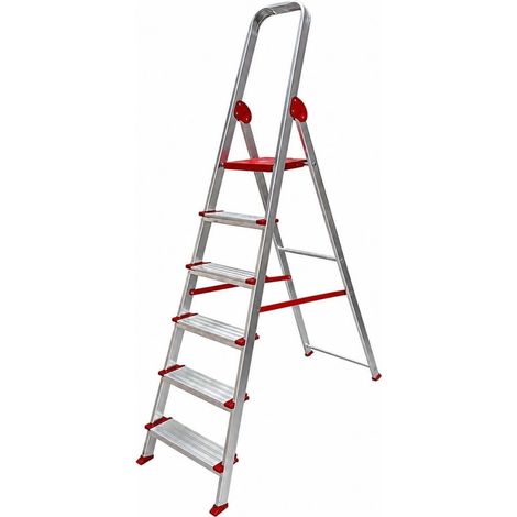 Escalera Profesional T-PLUS de 6 Peldaños y Arco de Seguridad