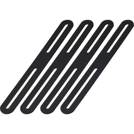 Verstellbare flache Verstärkungsplatte mit Schrauben zur Reparatur von Möbelbefestigungen, schwarz, 210 mm, 4 Stück (1/5)