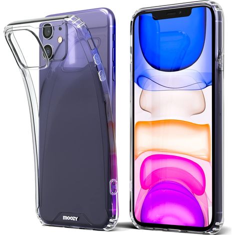 Schutzhülle für Apple iPhone 11, farblose Silikonrückseite, A2111 (1/5)