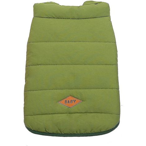 Vêtements pour bouledogue - Gilet en coton à boutons - Vert - Taille S (1/3)