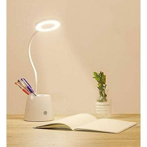 lampe de bureau LED avec Port de charge USB, 3 Modes d’éclairage lampes de Table pour