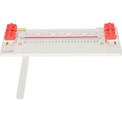 Découpeuse de papier 4 en 1 portable avec lames pointillée, droite, ondulée et rainure de pliage - Blanc (1/5)