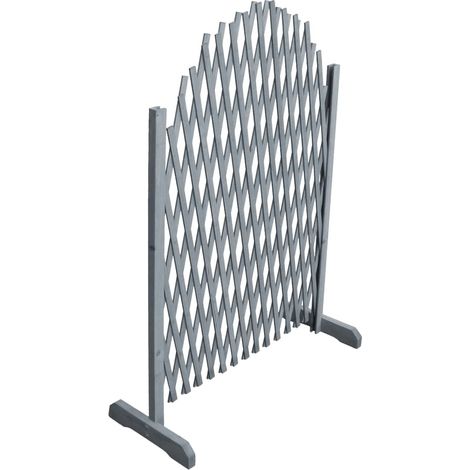 INLIFE Clôture en treillis Bois de sapin massif 1,8x1 m Gris (1/4)