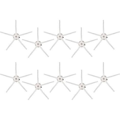 Vtizikl (10 pièces blanc) Pièces de rechange pour brosses latérales Roborock S7 Series S7 S7+ S7 MAXV Ultra Q7 Max Q7 Max+ S8 Pro Ultra S8 S8+ Q5+ Q5 E2 E3 E4 S4 S5 S6 Kit d'accessoires pour brosses l (1/4)