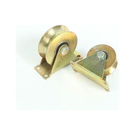 Pair 2 Pièce Roues colorées à rainure en forme de V, rouleaux de porte coulissante, utilisées pour les portes coulissantes, les chariots mécaniques et les établis mobiles 32×57×40mm (1/4)