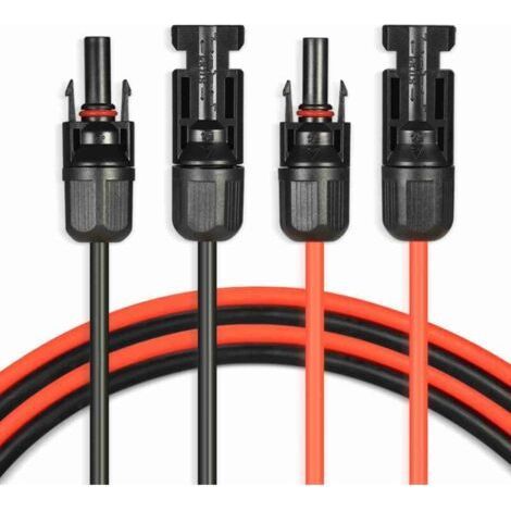 6mm²/10AWG Solar Extension Cable, 6m/20FT Solar Cable with Female and Male Connector Solar Panel Cable Kit Photovoltaic Cable for Solar Panels Photovoltaic Systems (1/4)